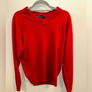Ralph Lauren red 100% cashmere sweater size XL